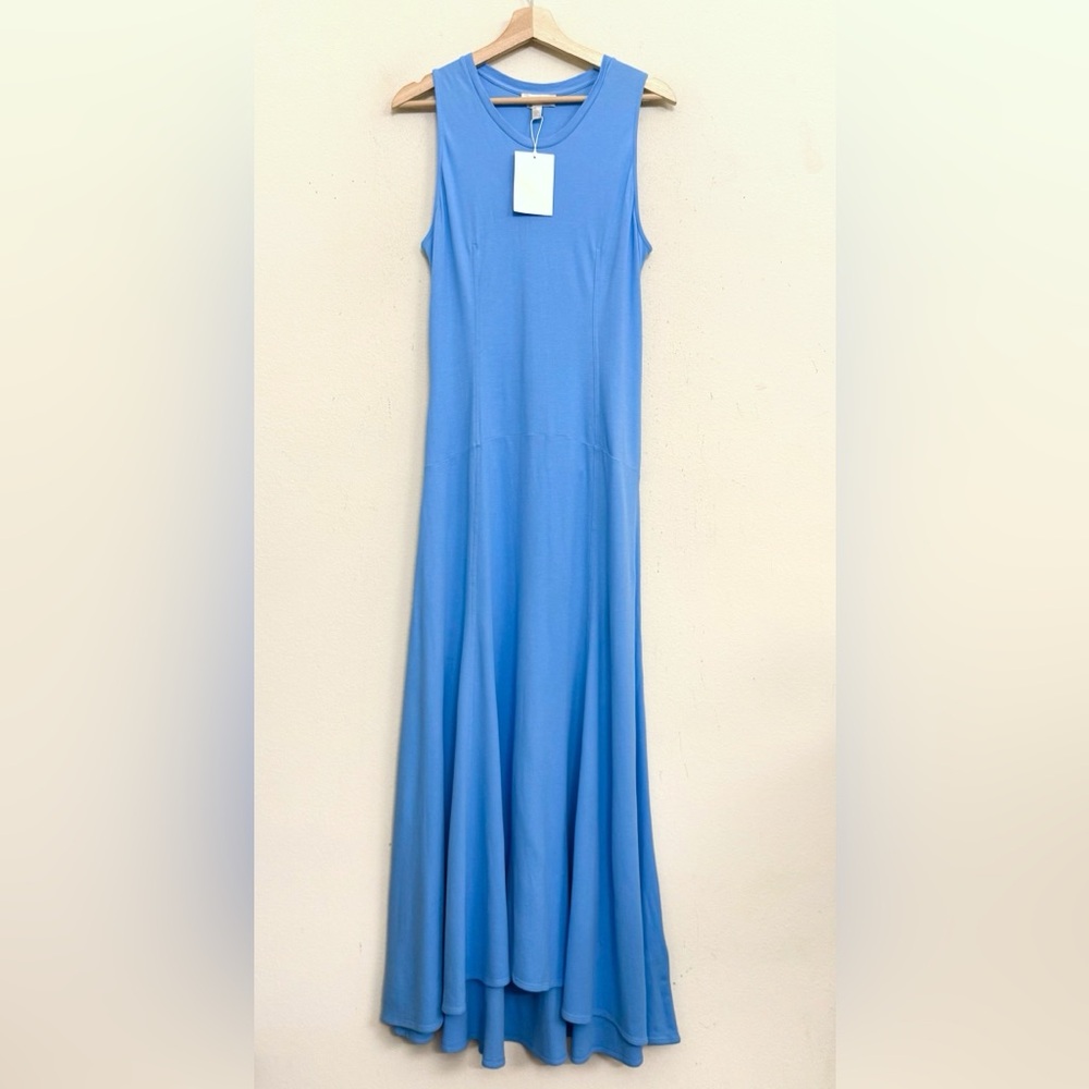 NWT COS Cotton- Jersey Sleeveless Maxi Dress in Blue Size M - Picture 9 of 17